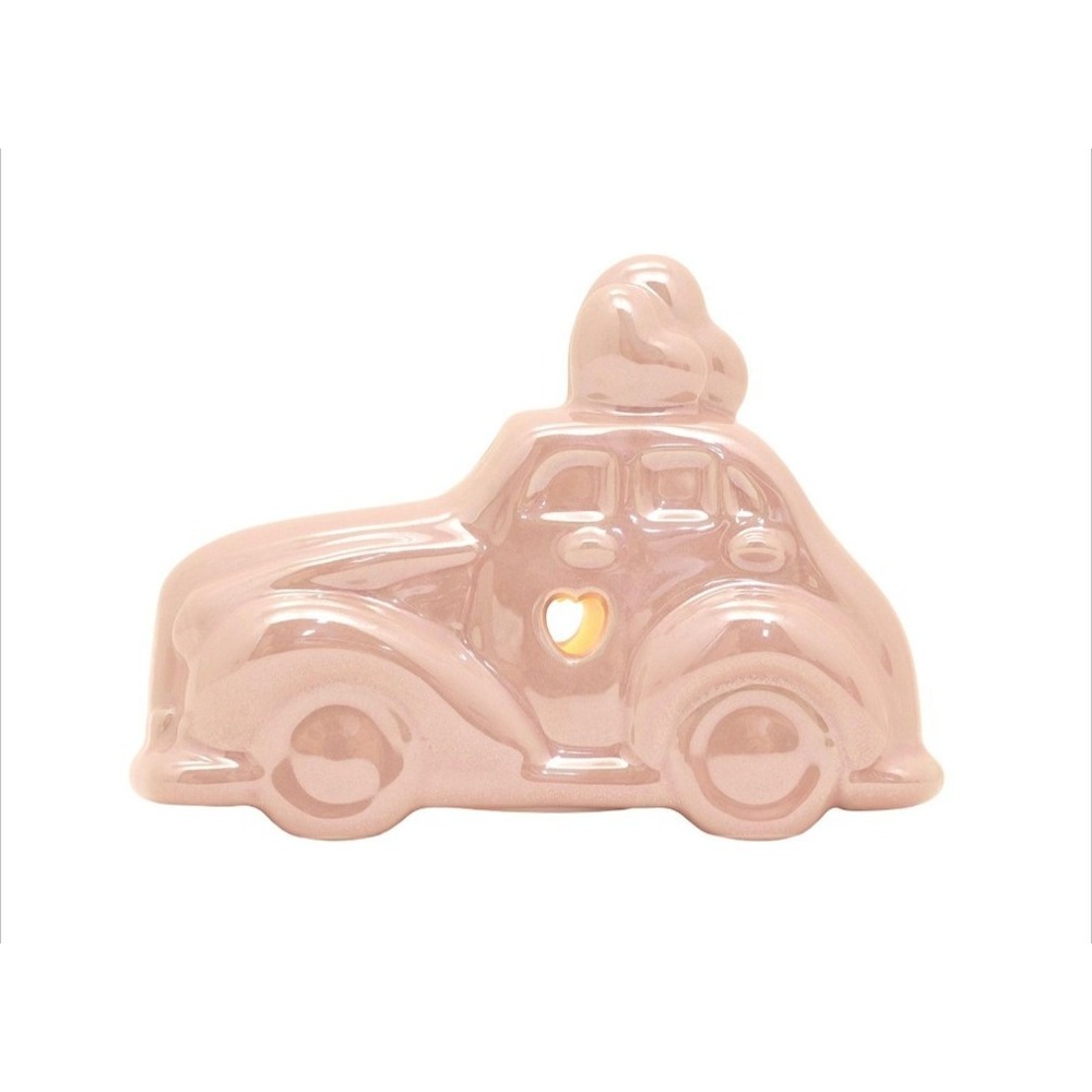 Celebrate Together Glossy Pink Ceramic car with hearts led